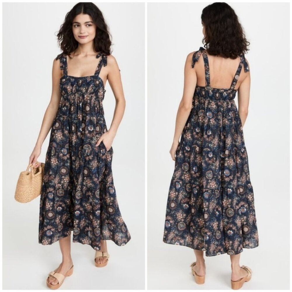Ulla Johnson Cordelia Floral Midi Dress in Twilight Size 4